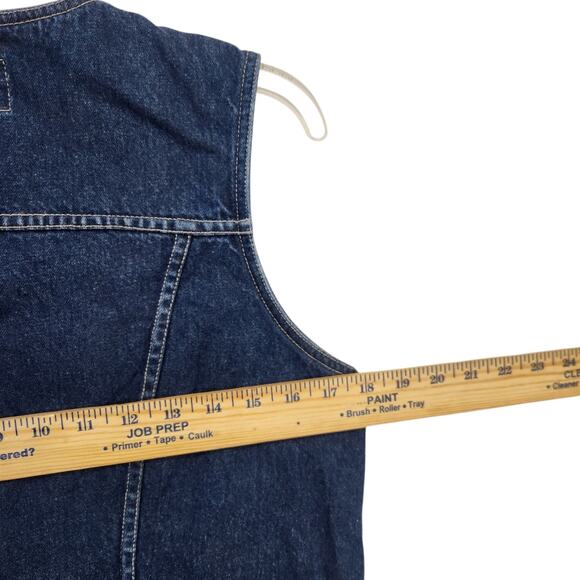 VTG 90s WOMEN DENIM VEST SZ S P AZTEC BOHO WESTERN FESTIVAL SOUTHWEST Y2K EUC - Picture 6 of 6